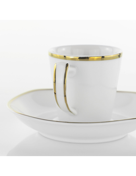 WEISSESTAL SET 6 TAZZE THE CON PIATTINO - VENUS GOLD LINE