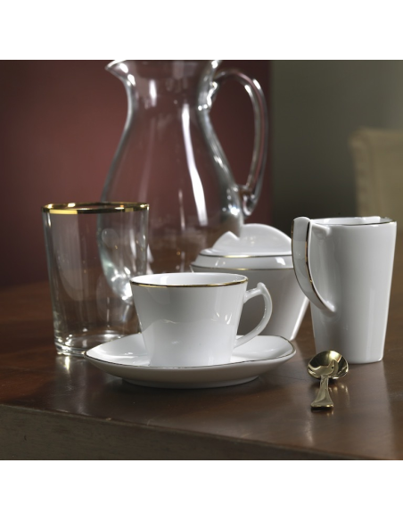 WEISSESTAL SET 6 TAZZE THE CON PIATTINO - VENUS GOLD LINE