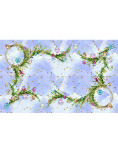 DIGITAL LAB TOVAGLIA NATALIZIA IN PANAMA DI COTONE - DECORI 2