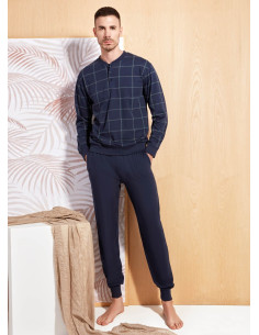 QBO PIGIAMA UOMO SERAFINO MANICA LUNGA E PANTALONE LUNGO