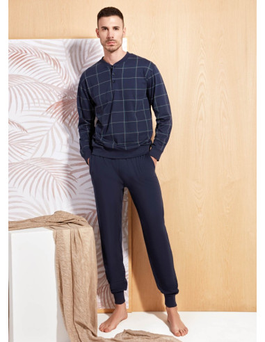 QBO PIGIAMA UOMO SERAFINO MANICA LUNGA E...