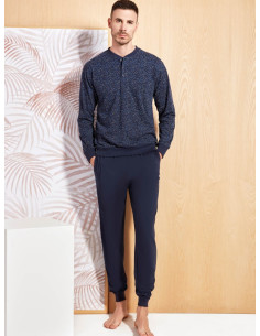 QBO PIGIAMA UOMO SERAFINO MANICA LUNGA E PANTALONE LUNGO