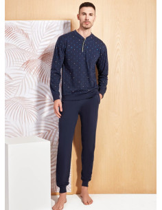 QBO PIGIAMA UOMO SERAFINO MANICA LUNGA E PANTALONE LUNGO
