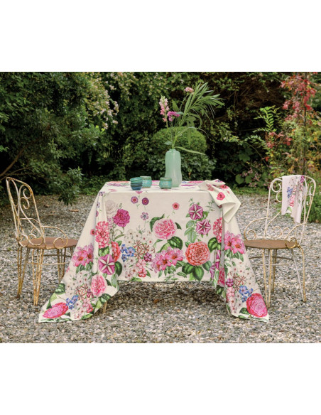 TAG HOUSE TOVAGLIA IN PANAMA DI CONTONE STAMPATO - CAMELIA