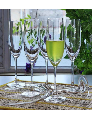 LUCARIS CRYSTAL SET 6 CALICI FLUTE 18 CL -...