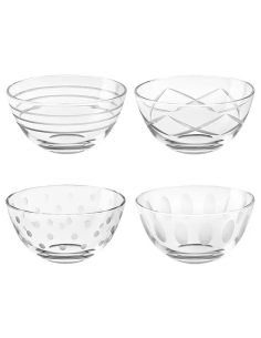 VIDIVI SET 4 COPPETTE 13 CM - CONTRASTI