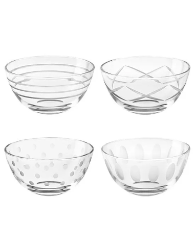 VIDIVI SET 4 COPPETTE 13 CM - CONTRASTI