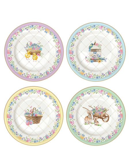 EASY LIFE SET 4 PIATTI DESSERT Ø 19 CM - SPRING BLOOM