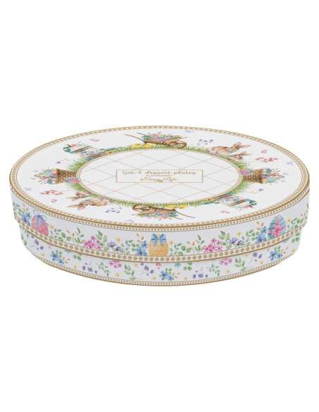 EASY LIFE SET 4 PIATTI DESSERT Ø 19 CM - SPRING BLOOM