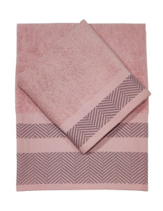 CA' D'ORO SET 2 ASCIUGAMANI IN SPUGNA DI COTONE - MANHATTAN 2