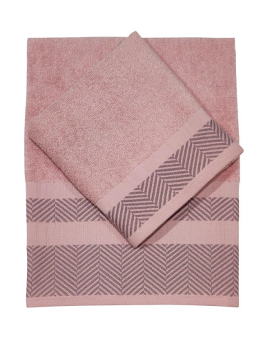 CA' D'ORO SET 2 ASCIUGAMANI IN SPUGNA DI COTONE...