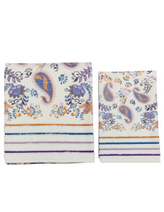 CA' D'ORO SET 2 ASCIUGAMANI IN SPUGNA DI COTONE - INDIEN 2