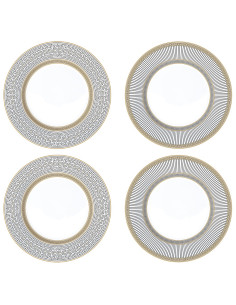 EASY LIFE SET 4 PIATTI DESSERT Ø 19 CM - PALLADIUM