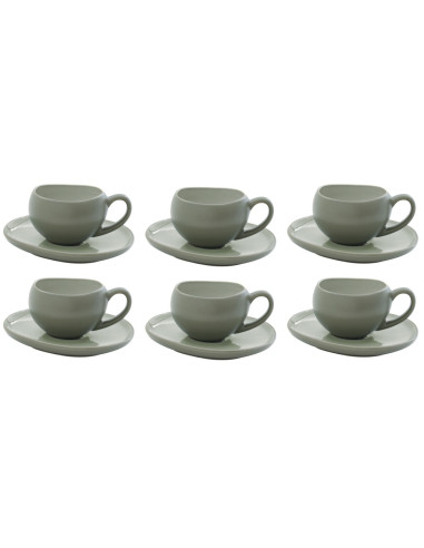 EASY LIFE SET 6 TAZZE CAFFÈ 90 ML CON PIATTINO...