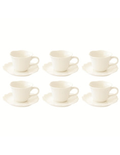 EASY LIFE SET 6 TAZZE CAFFÈ CON PIATTINO 110 ML - FLEURI