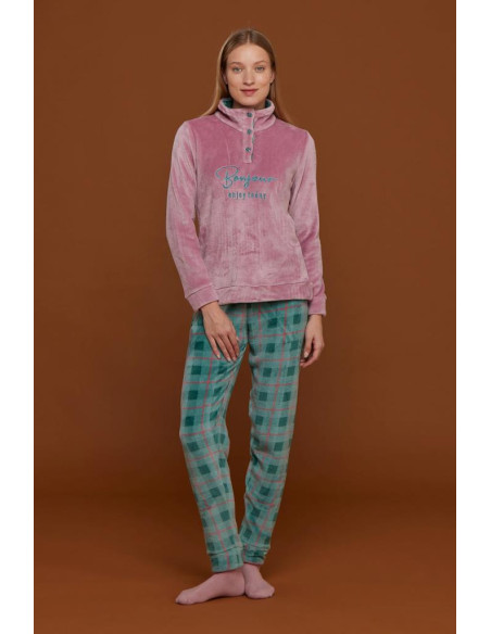 NOIDINOTTE PIGIAMA DONNA MANICA LUNGA E PANTALONE LUNGO