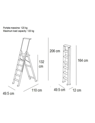 ARREDAMENTI ITALIA SCALA 6 GRADINI - TUSCANIA
