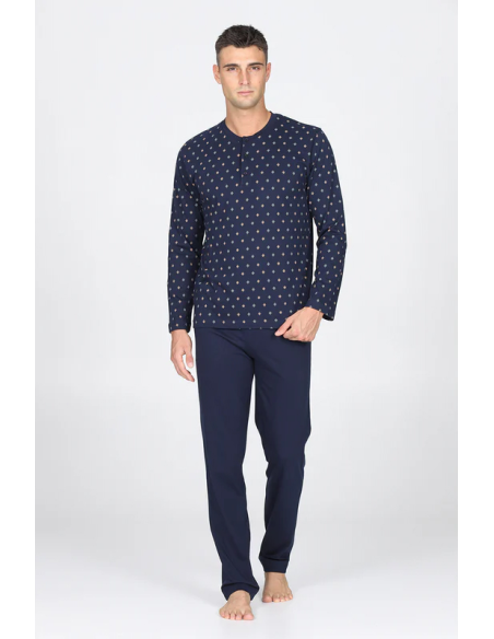 JULIPET PIGIAMA UOMO SERAFINO MANICA LUNGA E PANTALONE LUNGO - SONDRIO