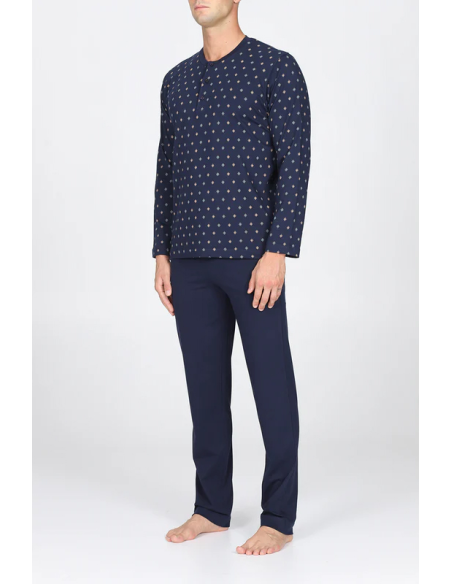 JULIPET PIGIAMA UOMO SERAFINO MANICA LUNGA E PANTALONE LUNGO - SONDRIO