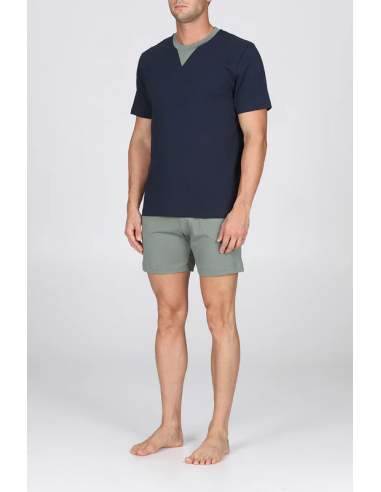 JULIPET PIGIAMA UOMO GIROCOLLO MANICA CORTA E...