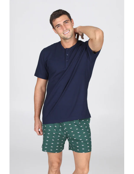JULIPET PIGIAMA UOMO SERAFINO MANICA CORTA E PANTALONE CORTO - SANTENA