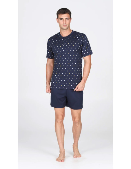 JULIPET PIGIAMA UOMO SERAFINO MANICA CORTA E PANTALONE CORTO - SAMARATE