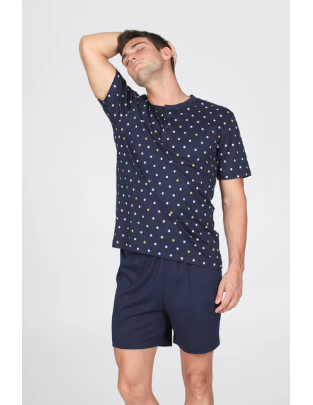 JULIPET PIGIAMA UOMO SERAFINO MANICA CORTA E PANTALONE CORTO - SAMARATE