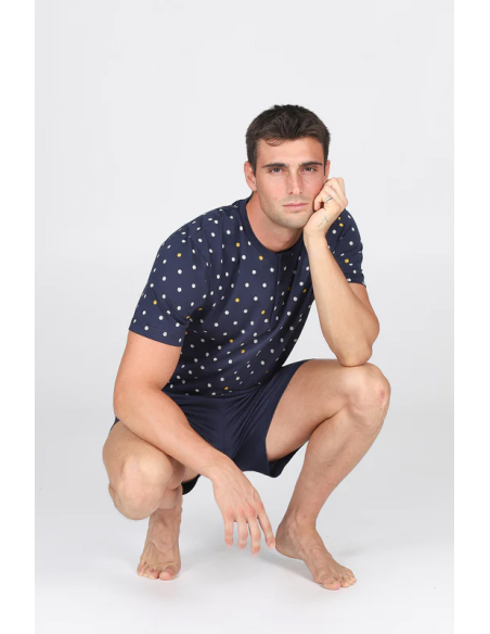 JULIPET PIGIAMA UOMO SERAFINO MANICA CORTA E PANTALONE CORTO - SAMARATE
