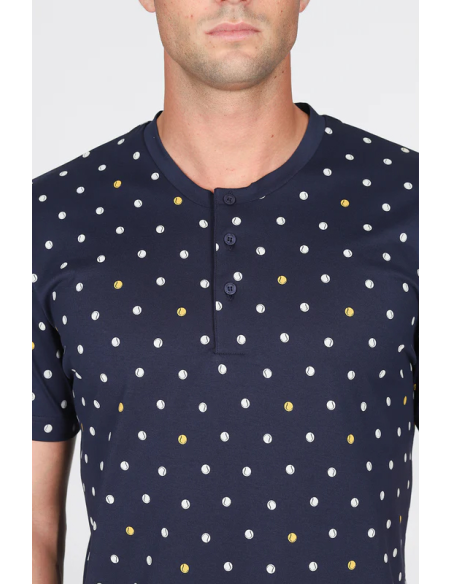 JULIPET PIGIAMA UOMO SERAFINO MANICA CORTA E PANTALONE CORTO - SAMARATE