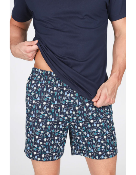 JULIPET PIGIAMA UOMO SCOLLO V MANICA CORTA E PANTALONE CORTO - SAMARATE