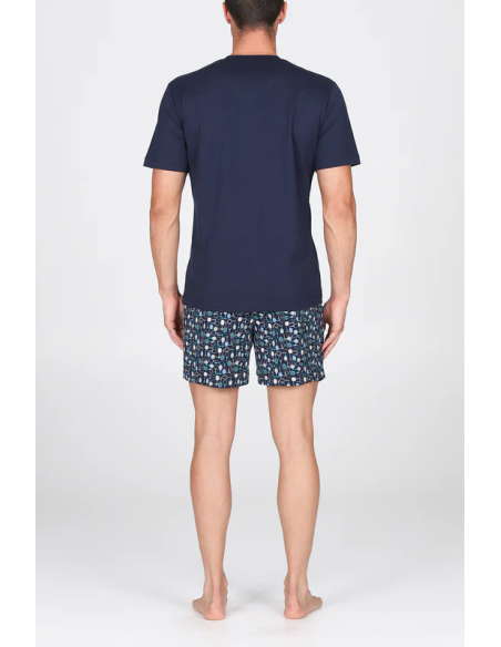 JULIPET PIGIAMA UOMO SCOLLO V MANICA CORTA E PANTALONE CORTO - SAMARATE