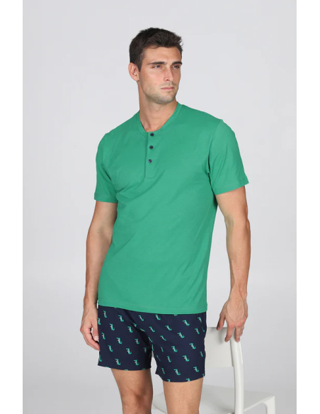 JULIPET PIGIAMA UOMO SERAFINO MANICA CORTA E PANTALONE CORTO - SASSARI