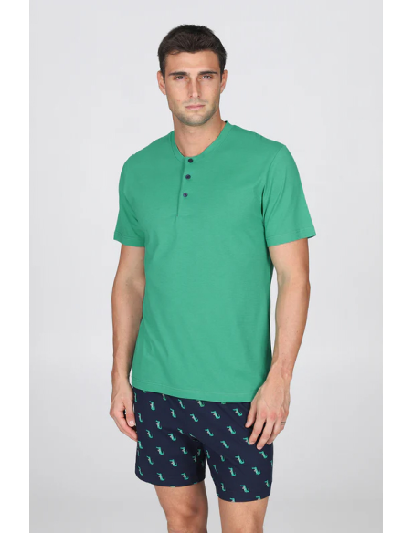 JULIPET PIGIAMA UOMO SERAFINO MANICA CORTA E PANTALONE CORTO - SASSARI