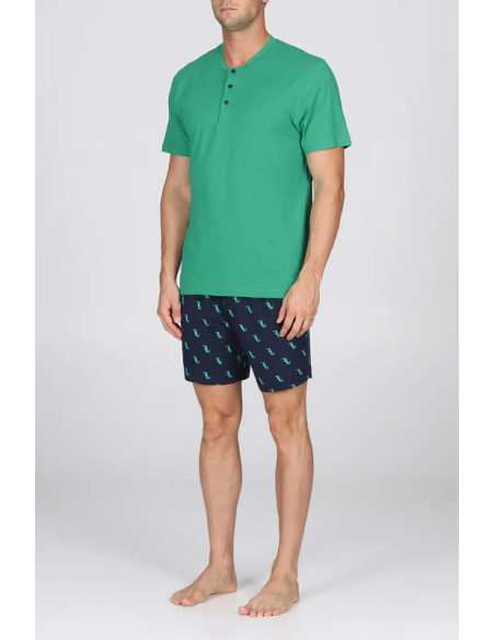 JULIPET PIGIAMA UOMO SERAFINO MANICA CORTA E PANTALONE CORTO - SASSARI