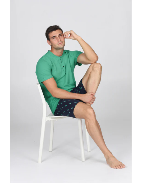 JULIPET PIGIAMA UOMO SERAFINO MANICA CORTA E PANTALONE CORTO - SASSARI