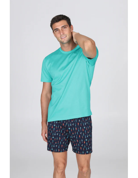 JULIPET PIGIAMA UOMO GIROCOLLO MANICA CORTA E PANTALONE CORTO - SAPRI