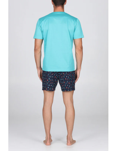 JULIPET PIGIAMA UOMO GIROCOLLO MANICA CORTA E...