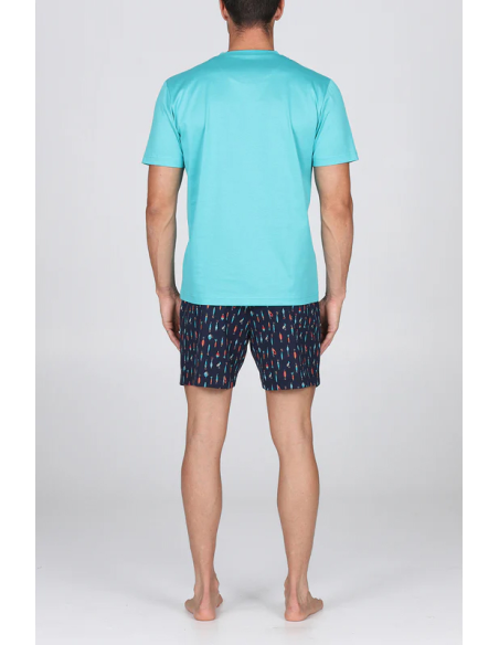JULIPET PIGIAMA UOMO GIROCOLLO MANICA CORTA E PANTALONE CORTO - SAPRI