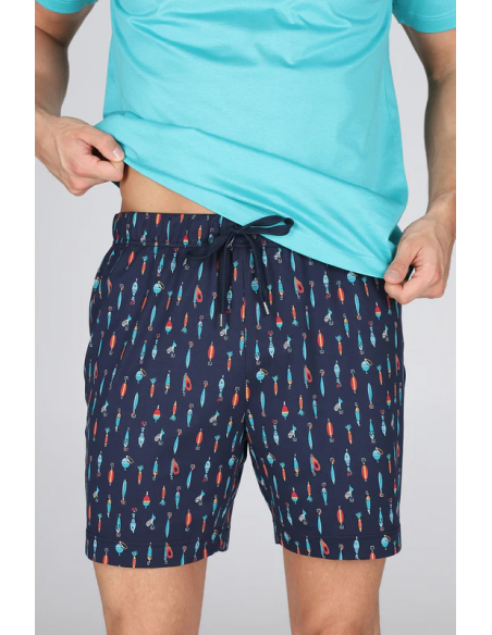 JULIPET PIGIAMA UOMO GIROCOLLO MANICA CORTA E PANTALONE CORTO - SAPRI