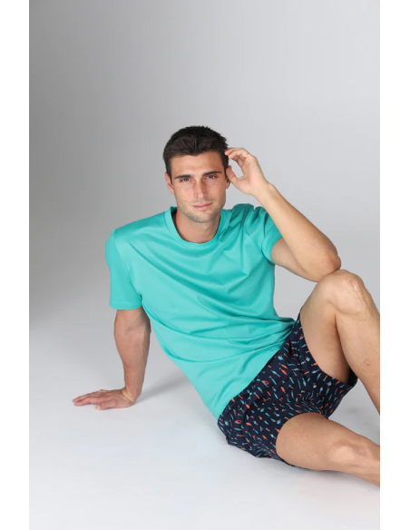 JULIPET PIGIAMA UOMO GIROCOLLO MANICA CORTA E PANTALONE CORTO - SAPRI
