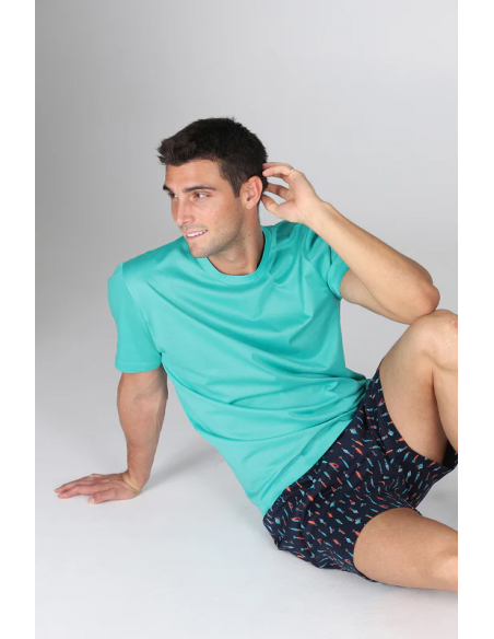 JULIPET PIGIAMA UOMO GIROCOLLO MANICA CORTA E PANTALONE CORTO - SAPRI