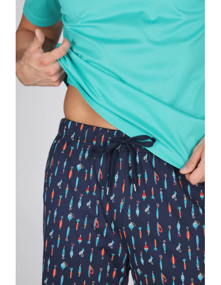 JULIPET PIGIAMA UOMO GIROCOLLO MANICA CORTA E PANTALONE CORTO - SAPRI