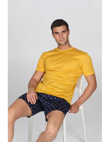 JULIPET PIGIAMA UOMO GIROCOLLO MANICA CORTA E...