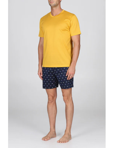 JULIPET PIGIAMA UOMO GIROCOLLO MANICA CORTA E...