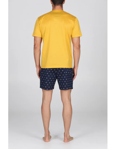 JULIPET PIGIAMA UOMO GIROCOLLO MANICA CORTA E...