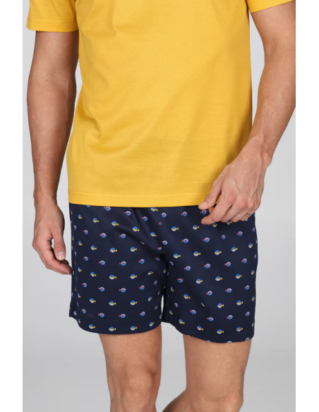 JULIPET PIGIAMA UOMO GIROCOLLO MANICA CORTA E PANTALONE CORTO - SAPRI