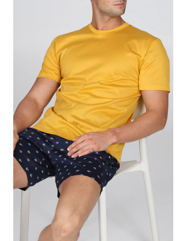 JULIPET PIGIAMA UOMO GIROCOLLO MANICA CORTA E...