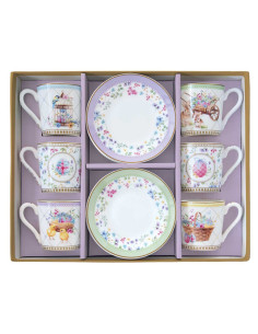 EASY LIFE SET 6 TAZZE CAFFÈ CON PIATTINO 100 ML - SPRING... 2