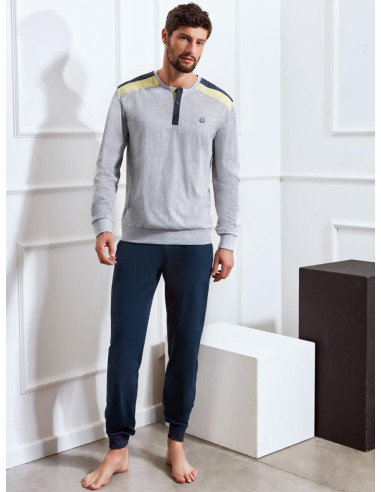 QBO PIGIAMA UOMO SERAFINO MANICA LUNGA E...