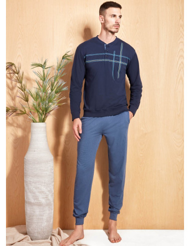 QBO PIGIAMA UOMO SERAFINO MANICA LUNGA E...